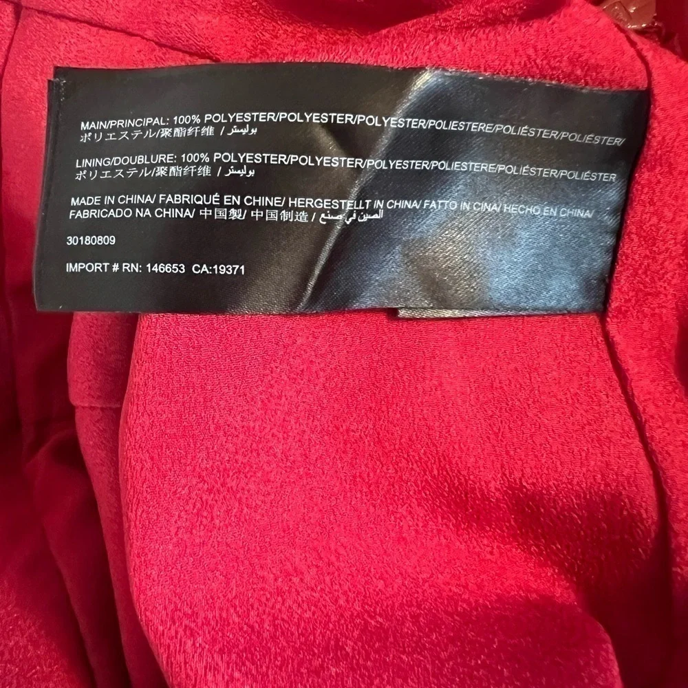 KEEPSAKE the Label Red Satin Sleeveless Ruffle Wide Leg Jumpsuit in Size XS - Picture 11 of 13